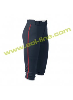Softball Pipe Navy Pant With Red Piping